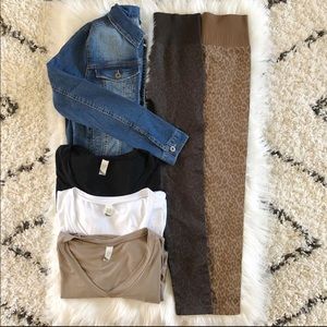 Brand New Black Leopard Print Leggings 🐆